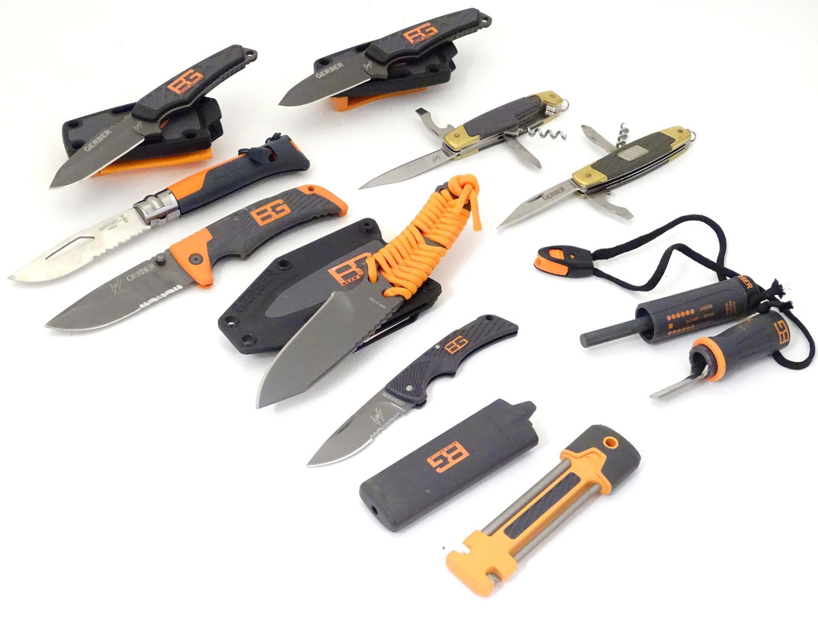 A collection of Gerber Bear Grylls signature knives, (1 of 8)