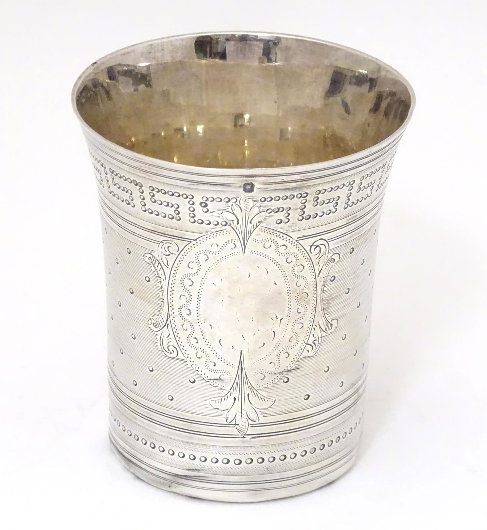 A late 19thC Continental French silver beaker with (1 of 7)