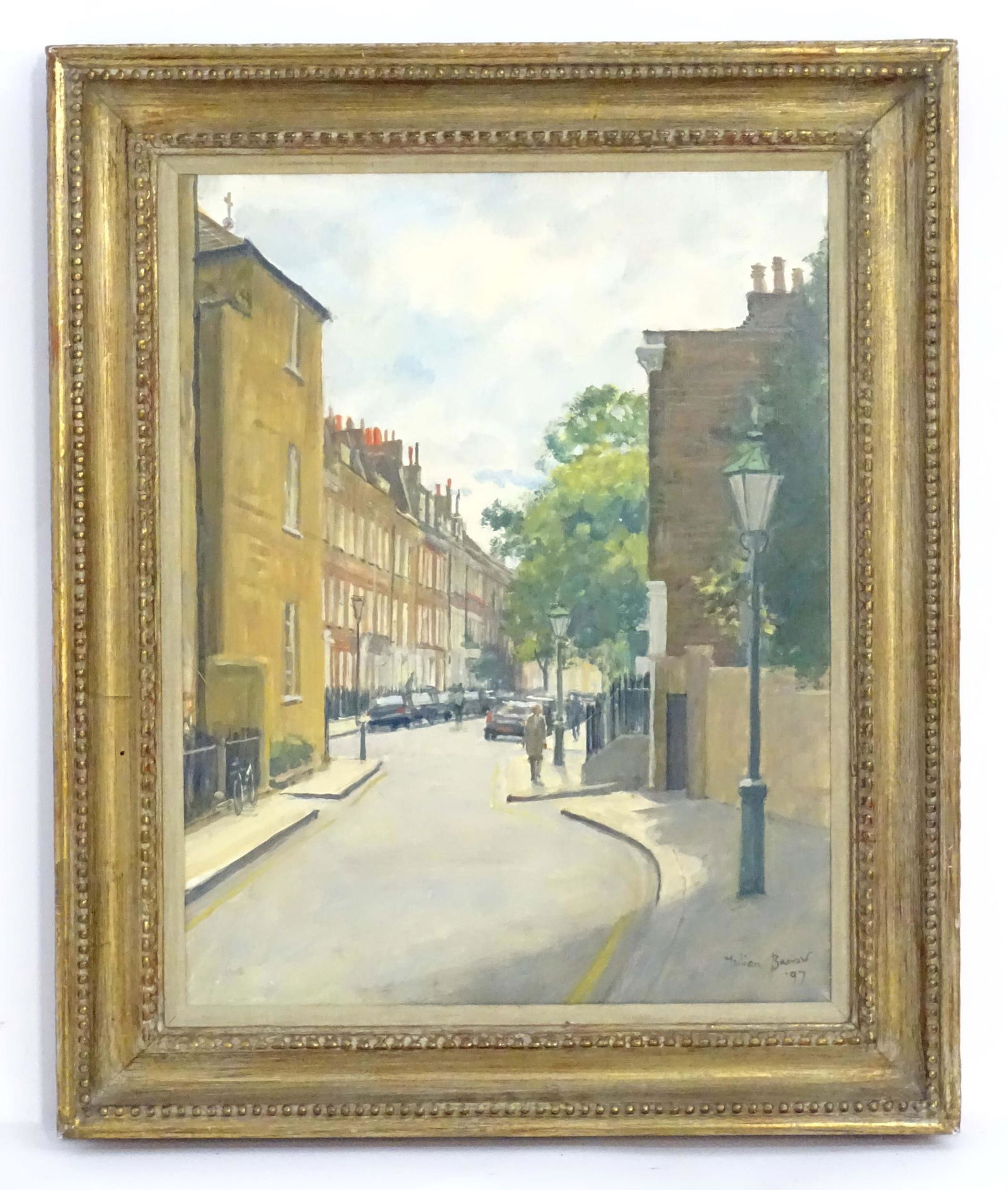 Julian Barrow (1939-2013), English School, Oil on canvas, Cheyne Row, Chelsea, London. Signed and (1 of 4)