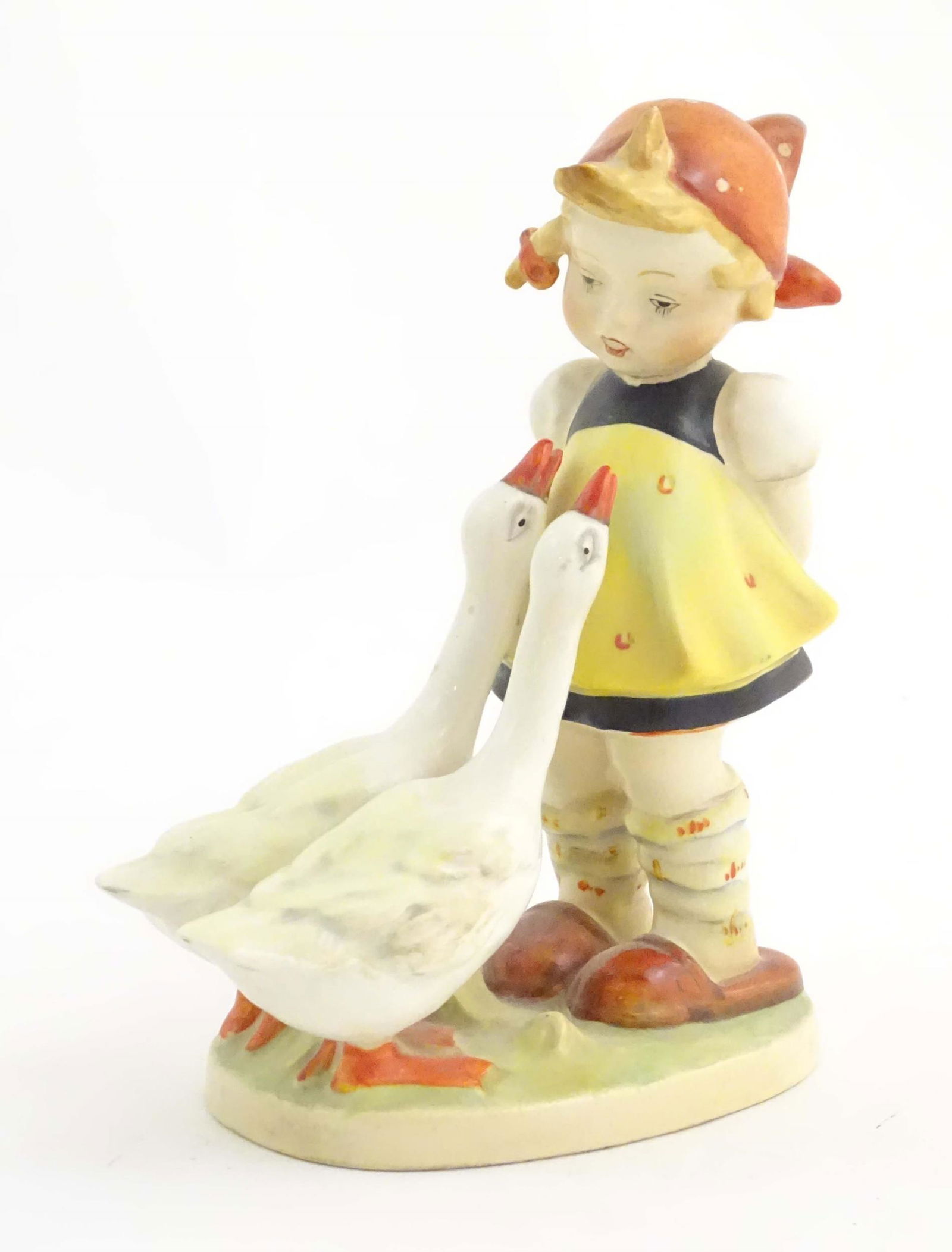 A Beswick Hummel / Goebel figure modelled as a young girl with two geese, Good Girl, model no. 905. (1 of 11)