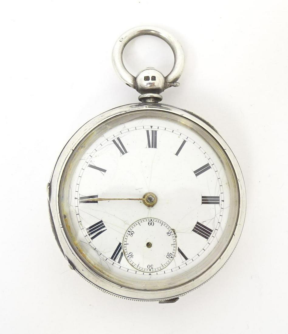 A Victorian silver cased pocket watch, the case hallmarked Birmingham 1897 maker William Ehrhardt. (1 of 11)
