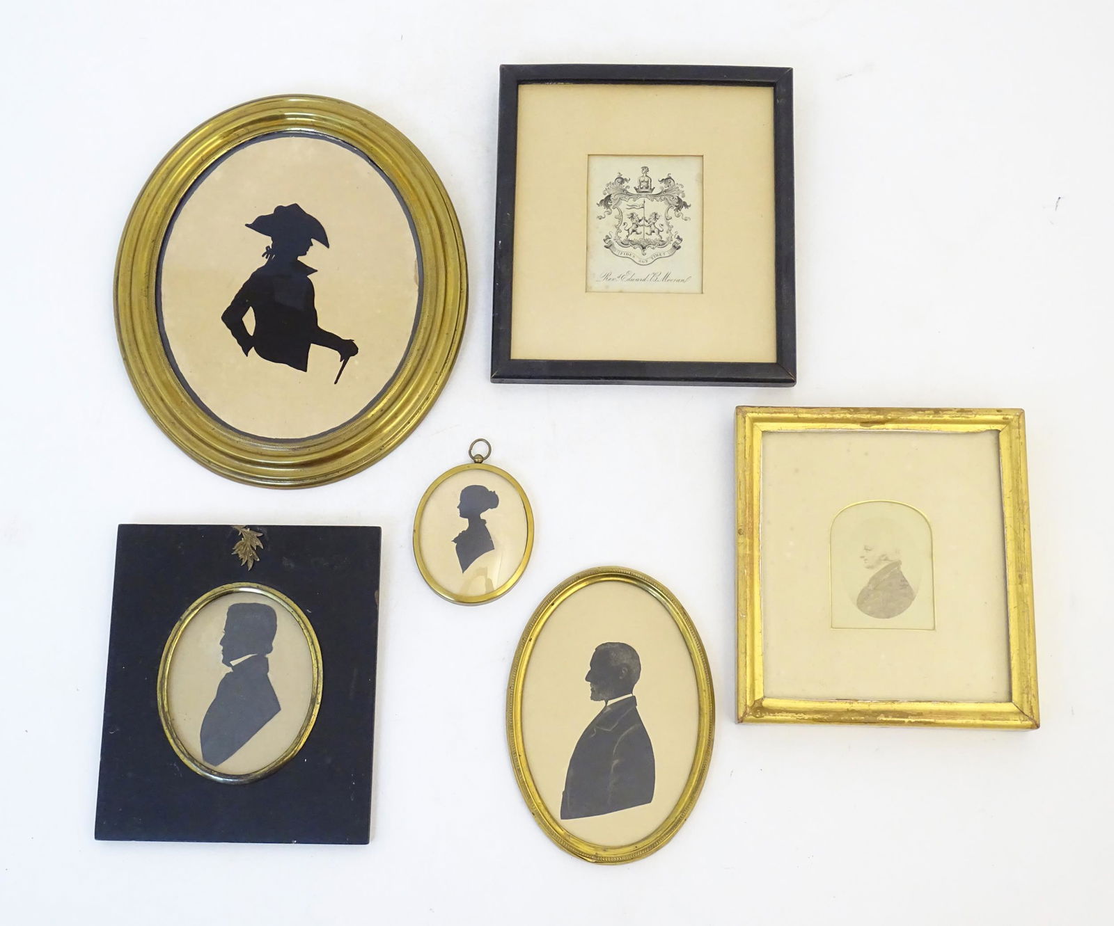 A quantity of 18thC and later silhouettes to include a portrait of American Major General Anthony (1 of 5)