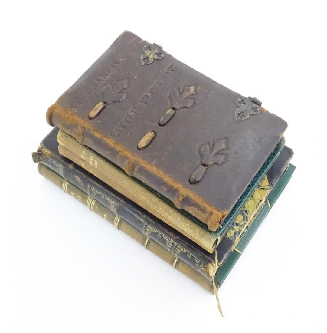 Books: Five assorted books comprising The Little Flowers of Saint Francis, 1926; Alice's Adventures: Books: Five assorted books comprising The Little Flowers of Saint Francis, 1926; Alice's Adventures in Wonderland, by Lewis Carroll, 1934; Through the Looking Glass, by Lewis Carroll, 1931; The Early