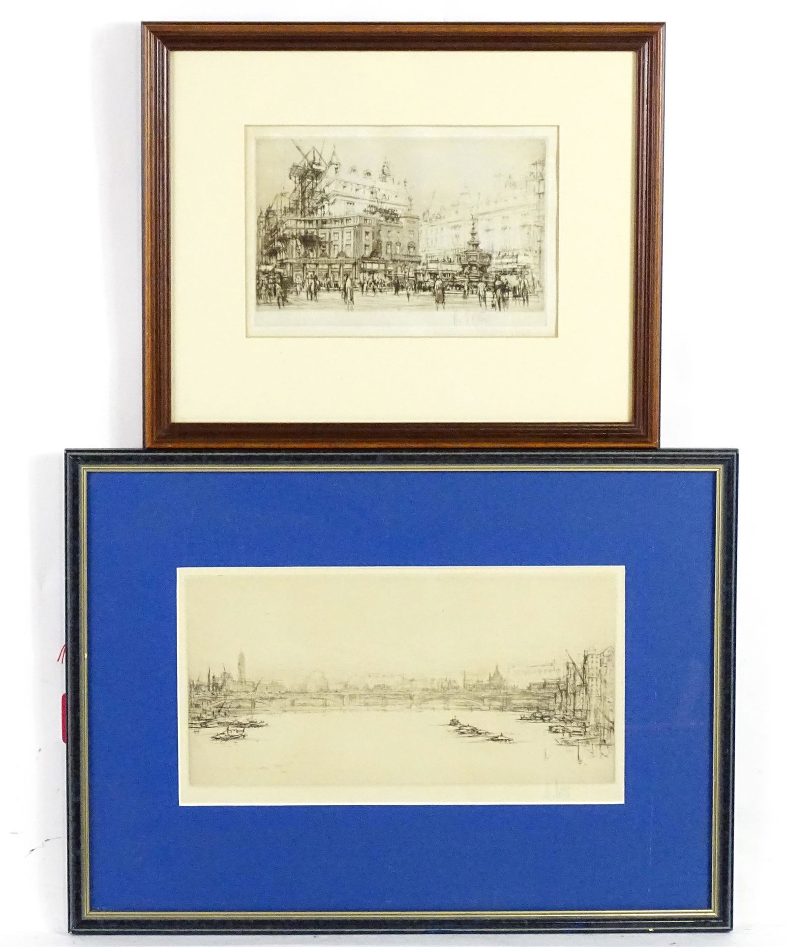 After William Walcot (1874-1943), Etchings, Two London scenes comprising Piccadilly Circus, and The (1 of 6)