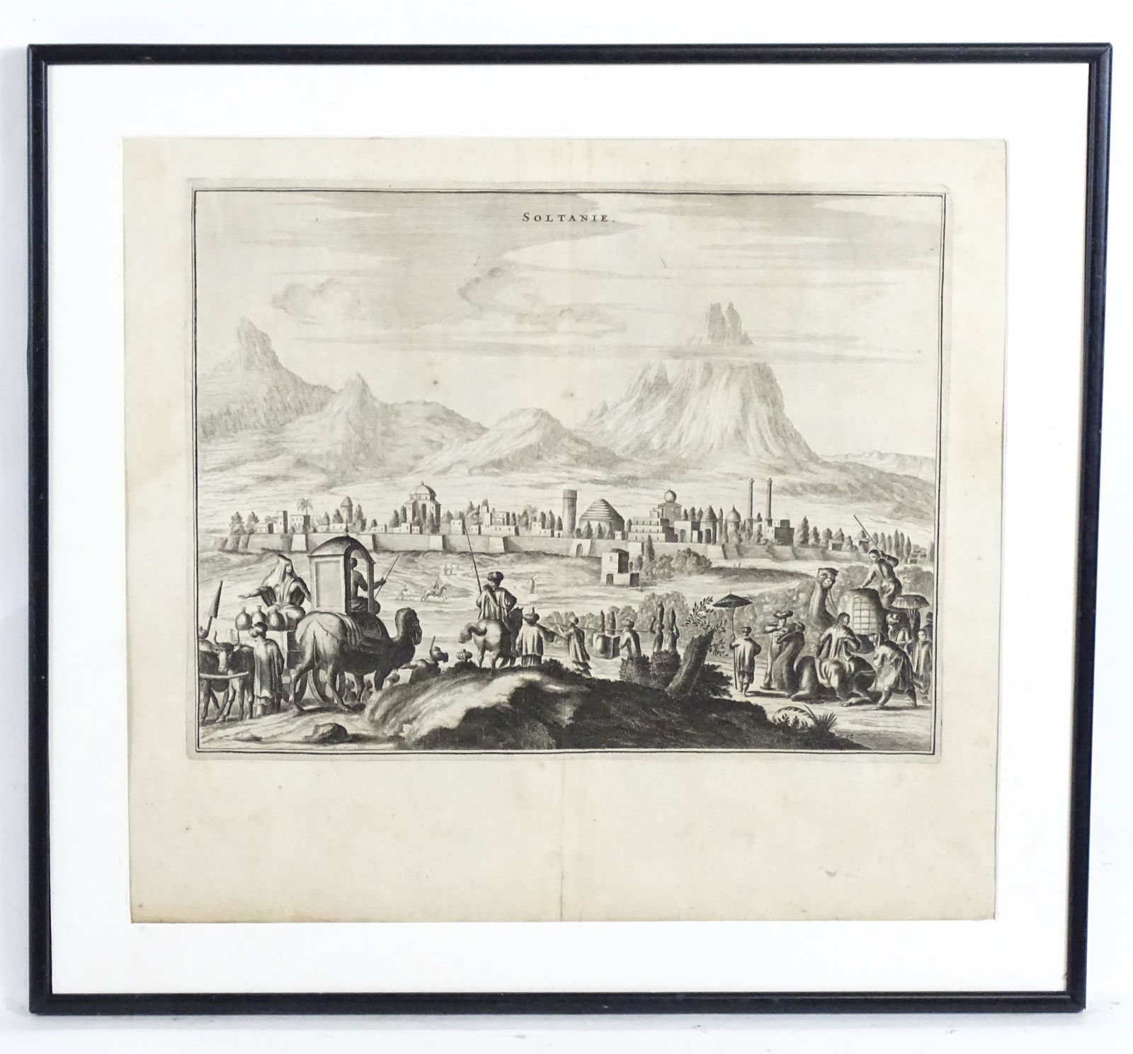 After Adam Olearius (1603-1671), 18th century, Engraving, Soltanie / Soltania / Soltaniyeh, View of (1 of 3)