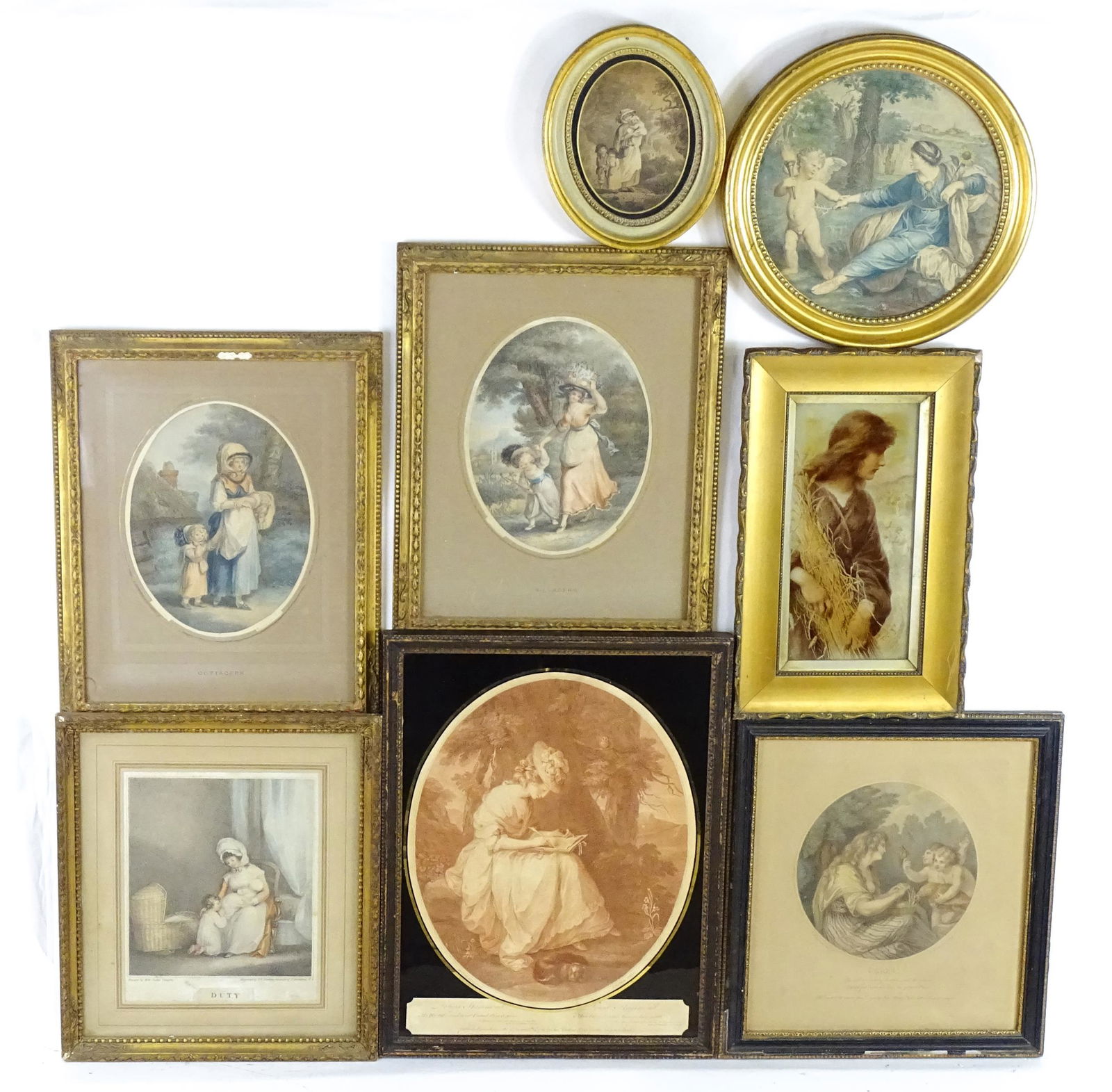 A quantity of assorted 19th century and later engravings to include Ceres, Bartolozzi (1728-1815),: A quantity of assorted 19th century and later engravings to include Ceres, Bartolozzi (1728-1815), after Giovanni Battista Cipriani (1727-1785); Louisa Hammond, Bartolozzi (1727-1815), after Angelica