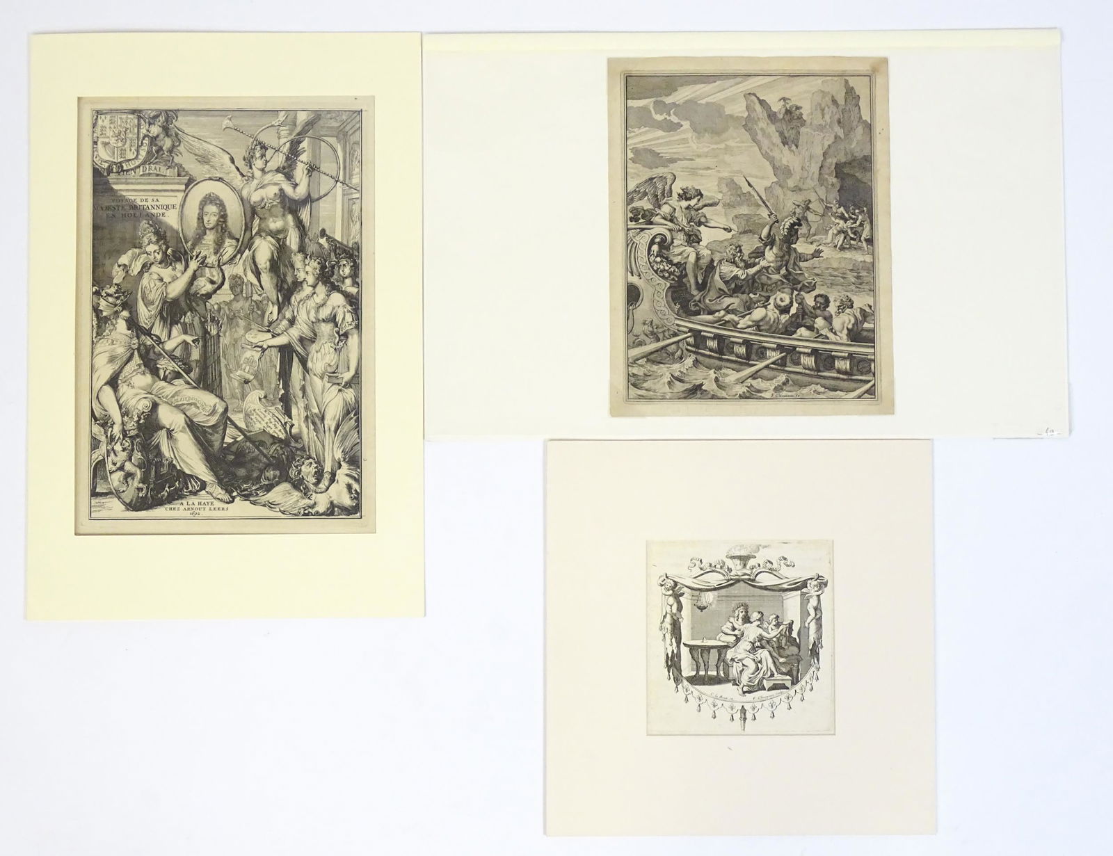 Two engravings after Francois Chauveau (1613-1676) comprising The Invention of Painting, and a (1 of 10)