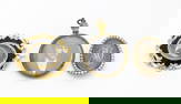 Mourning / Memorial jewellery: Three items of 19thC mourning jewellery to include a yellow metal and