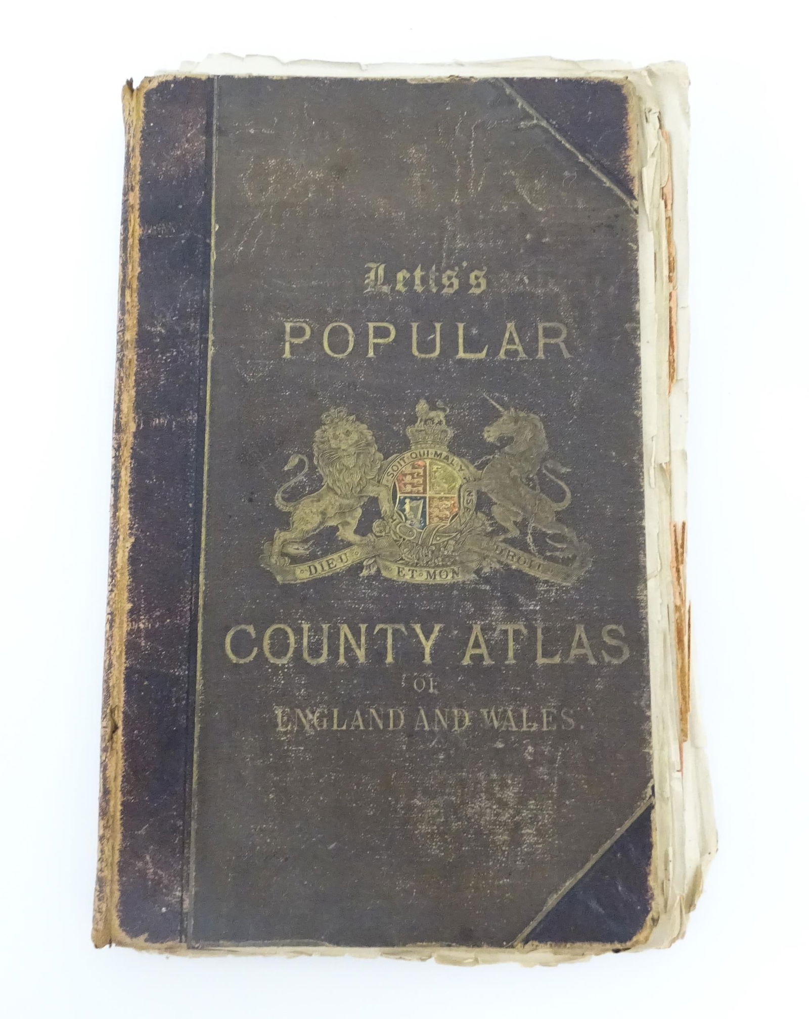 A 19thC folio of maps from Lett's Popular County Atlas for England & Wales, 1884. Approx. 15" x 9": A 19thC folio of maps from Lett's Popular County Atlas for England & Wales, 1884. Approx. 15" x 9" Please Note - we do not make reference to the condition of lots within descriptions. We are however h