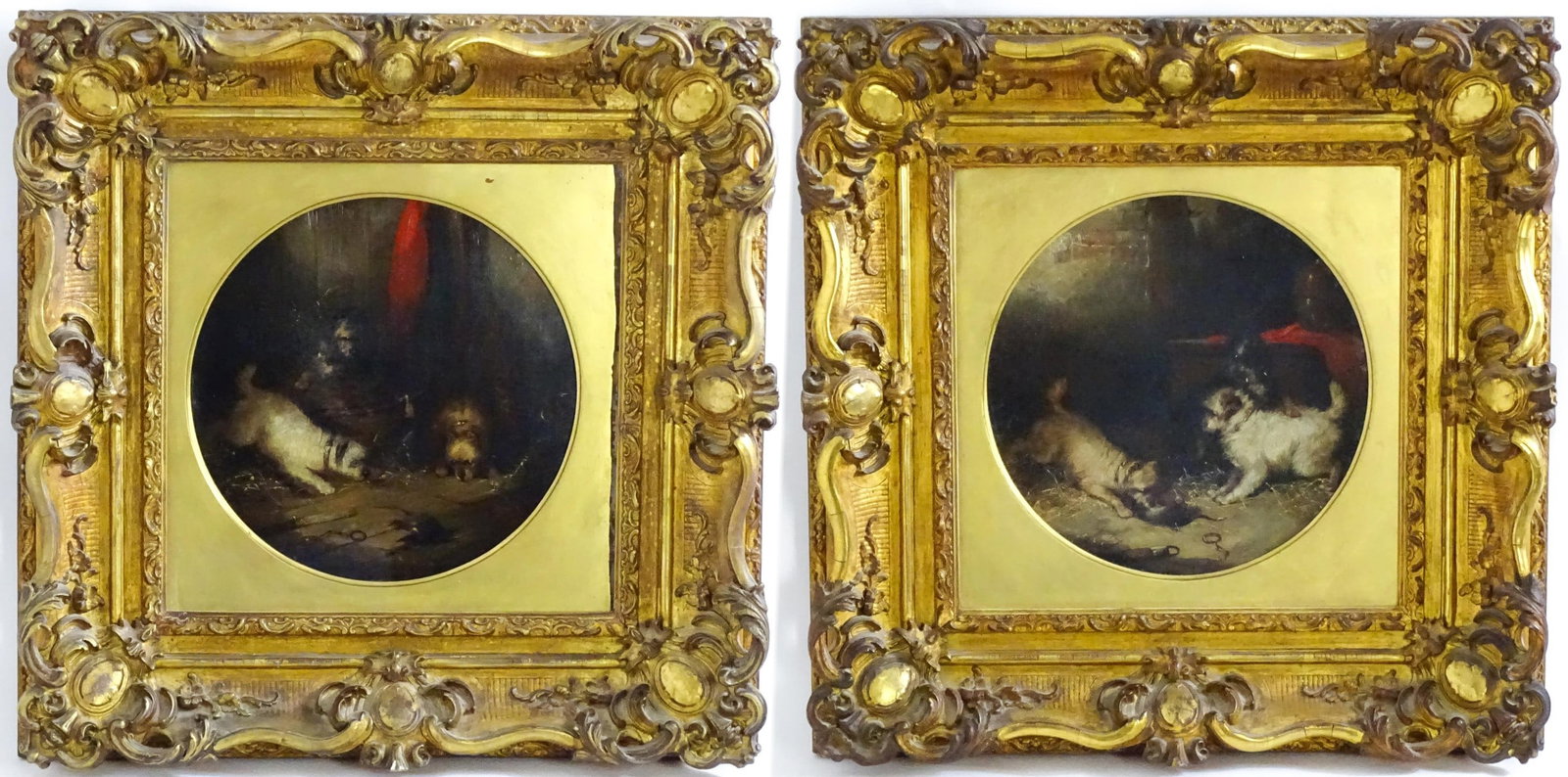 George Armfield (1808-1893), Oil on canvas, A pair, Terriers Ratting. One signed and dated 1880 (1 of 10)