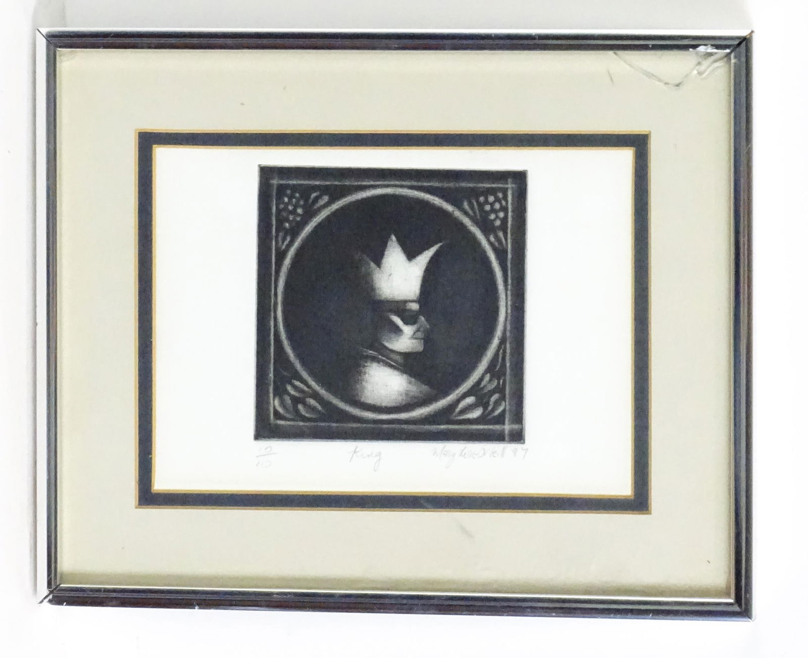 Mary Rose O'Neill (b. 1961), Limited edition etching, King. Signed, dated '87, titled and numbered (1 of 5)