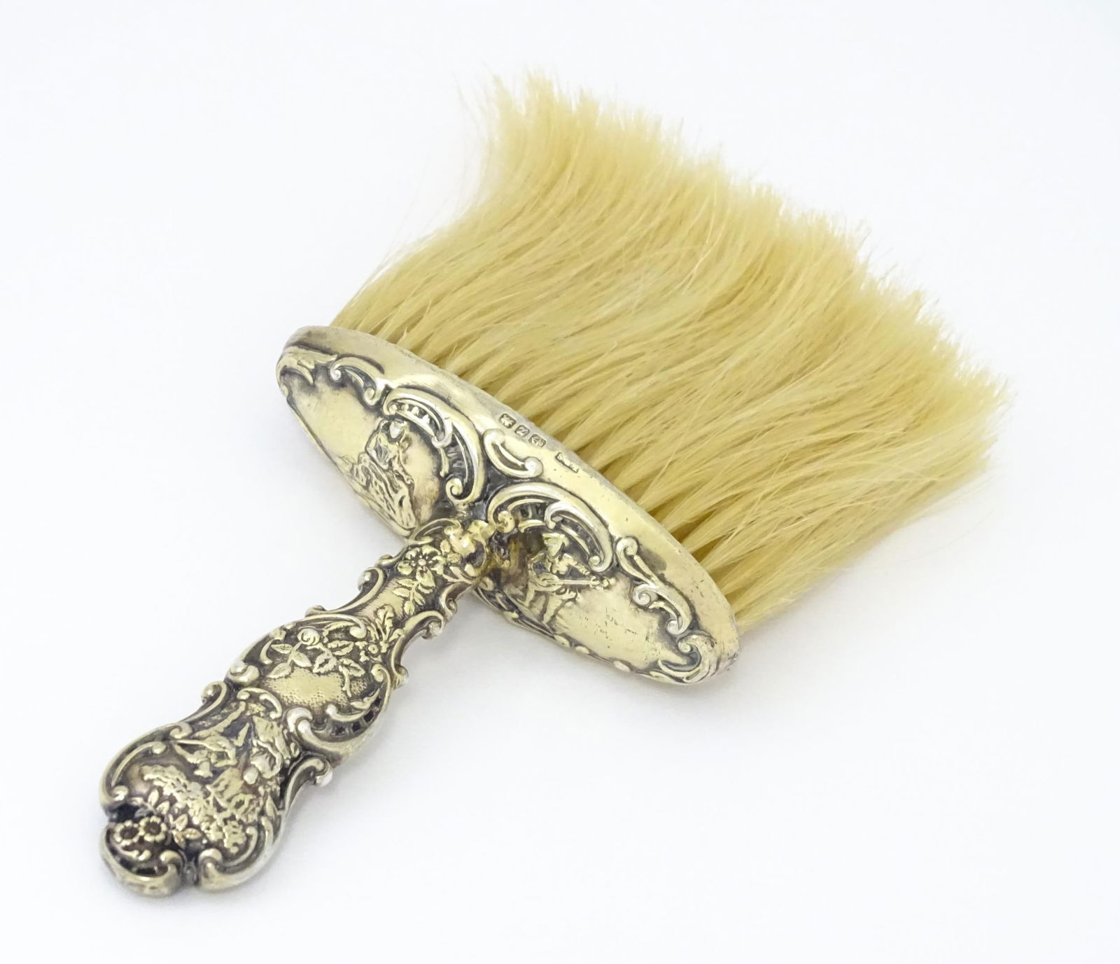 A Victorian silver handled hat brush with embossed decoration, hallmarked Birmingham 1899, maker (1 of 7)