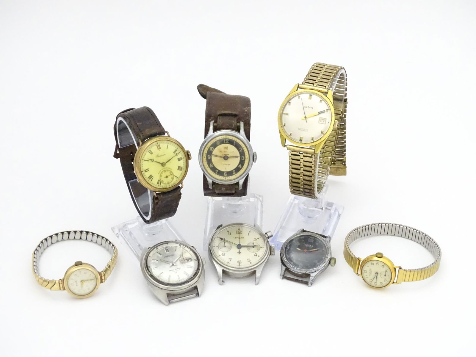 Seven assorted wristwatches and movements to include a ladies 9ct gold cased Avia wristwatch, a (1 of 20)