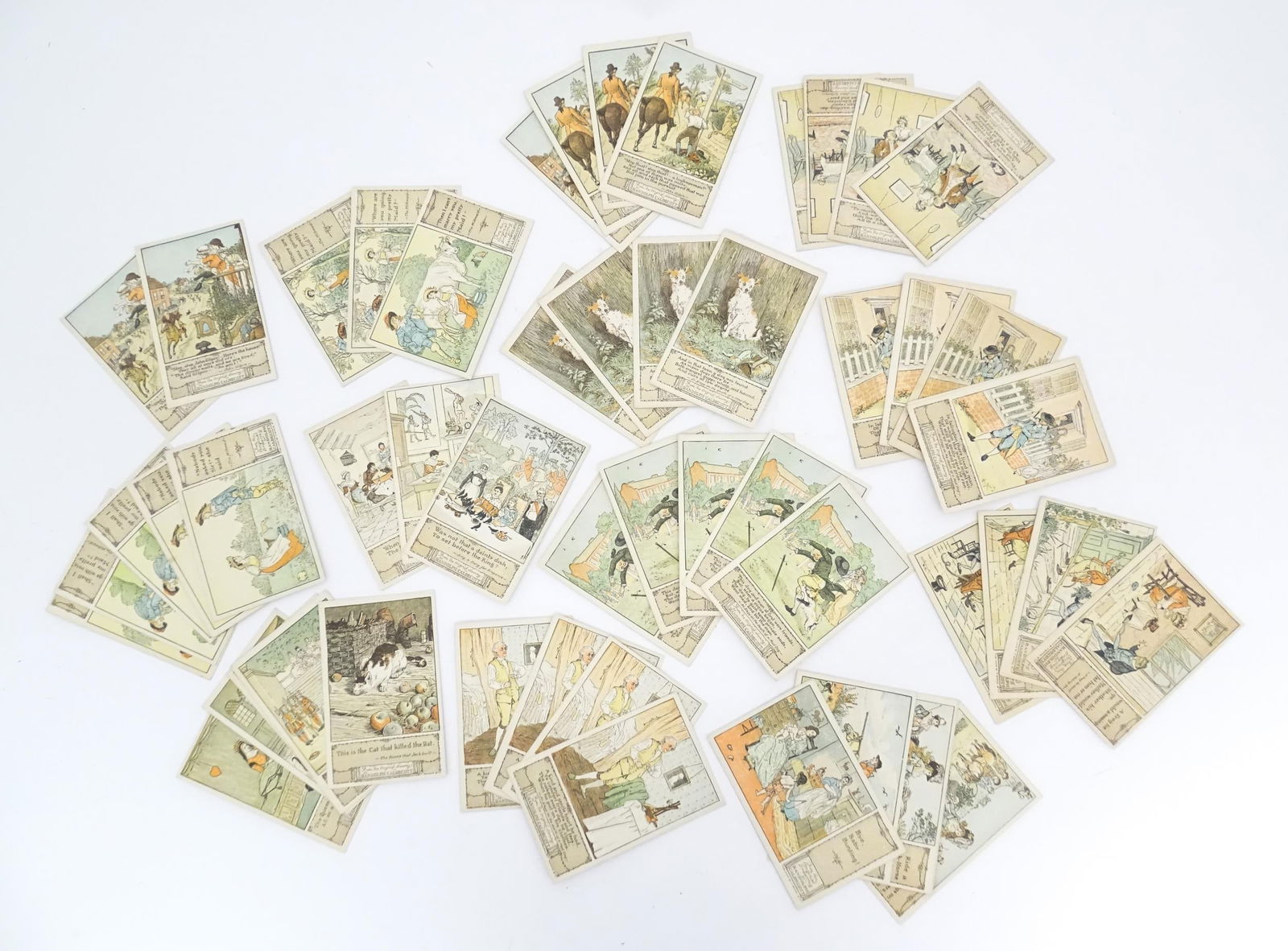A quantity of 20thC Randolph Caldecott picture postcards illustrating various children's stories and (1 of 16)