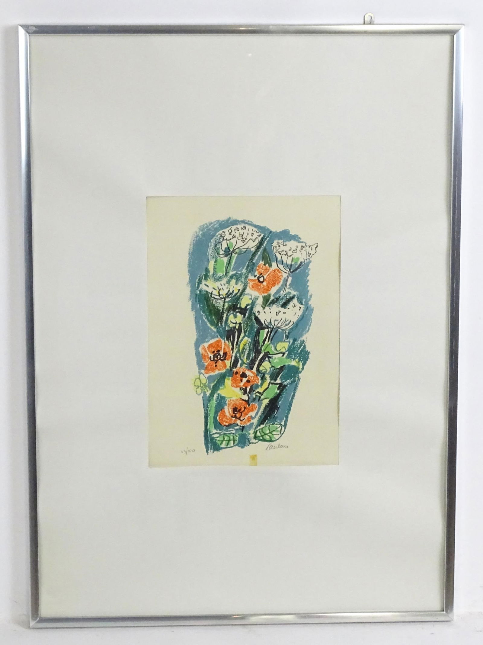 After Enrico Paulucci (1901-1999), Italian School, Limited edition lithograph, A study of wild: After Enrico Paulucci (1901-1999), Italian School, Limited edition lithograph, A study of wild flowers. Signed and numbered 44 / 100 in pencil under. Approx. 12 1/2" x 8 1/2" Please Note - we do not m
