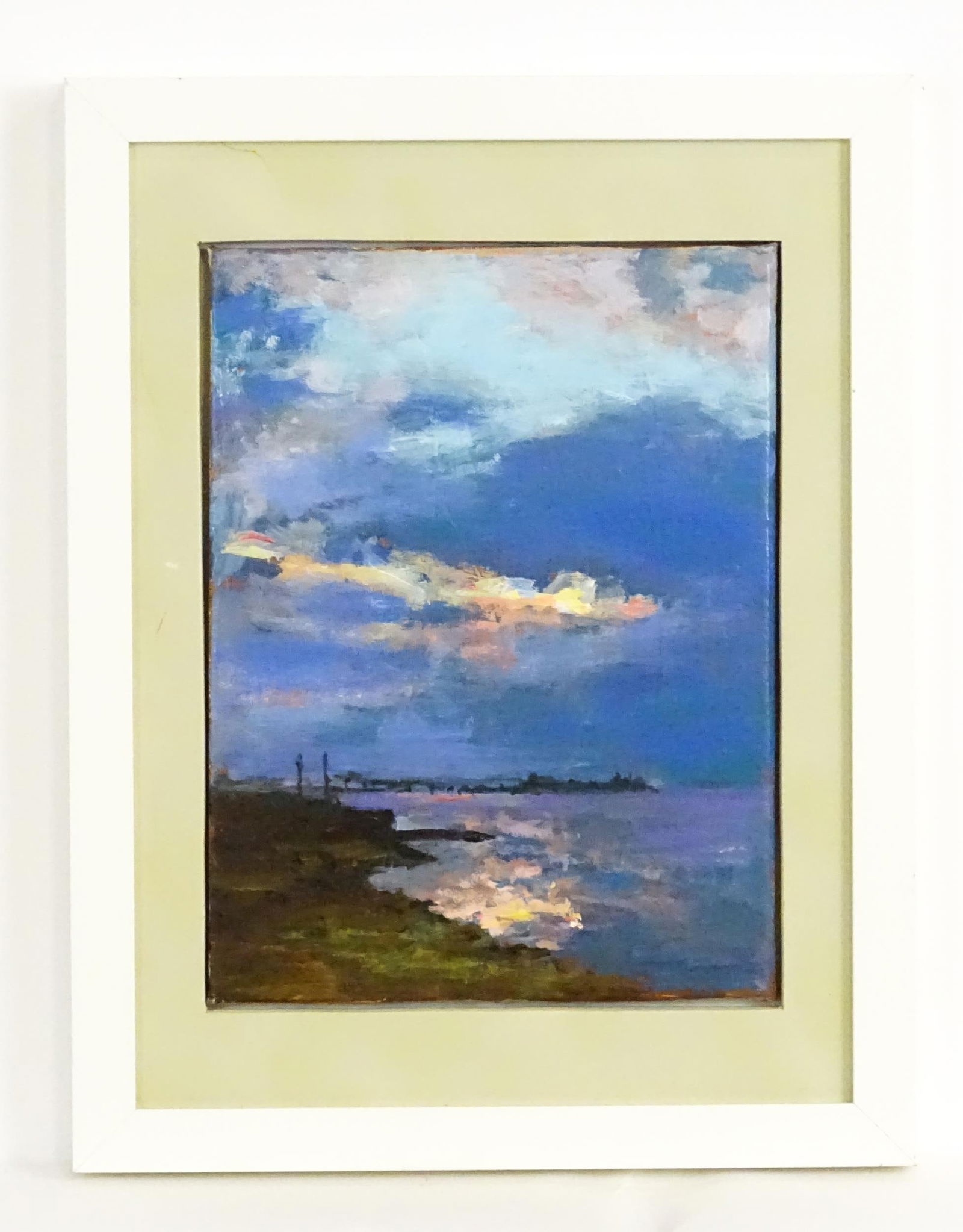 Roger Shapley, 21st century, Acrylic on canvas, Winter Sky at Dawn, Brighton. Ascribed verso.: Roger Shapley, 21st century, Acrylic on canvas, Winter Sky at Dawn, Brighton. Ascribed verso. Approx. 12" x 9"Please Note - we do not make reference to the condition of lots within descriptions. We ar