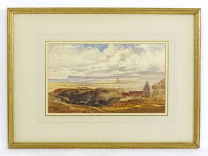 Peter De Wint (1784-1849), Watercolour, Padstow Point, Cornwall. Ascribed to Manning Gallery label: Peter De Wint (1784-1849), Watercolour, Padstow Point, Cornwall. Ascribed to Manning Gallery label verso. Approx. 6 3/4" x 11 1/4"Please Note - we do not make reference to the condition of lots within