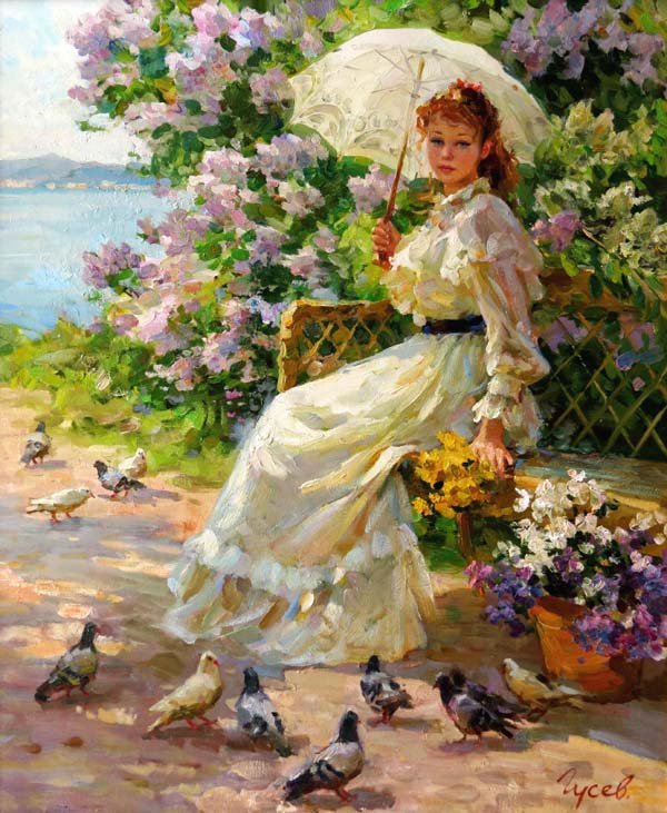 Vladimir Goussev b 1957 Russian School Oil On Canva