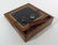 A 19thC burr walnut brass bounded writing slope opening - 2