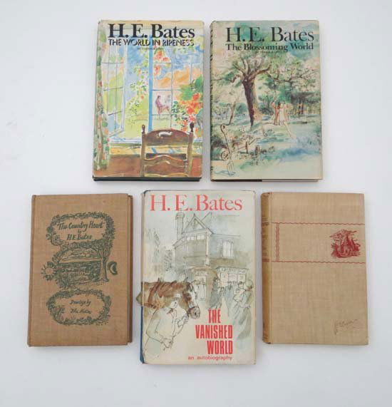 Books : A quantity of books by H E Bates including The: Books : A quantity of books by H E Bates including The Blossoming World first edition published by Michael Joseph 1971, with dust jacket, signed by the author to title page, together with The Vanished