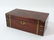 A military brass bound mahogany writing slope with 3