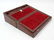 A military brass bound mahogany writing slope with 3 - 2