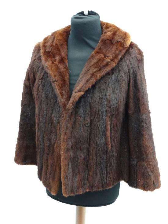 Vintage Retro Clothing : A Littman Furriers Denver: Vintage Retro Clothing : A Littman Furriers Denver mahogany mink fur jacket with brown silk lining. £50 - 80