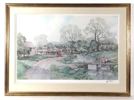 Eric Richard Sturgeon ( 1920-1999) Limited edition: Eric Richard Sturgeon ( 1920-1999) Limited edition signed colour print ' The Cotswolds ' Signed in pencil under by the artist Please Note - Prospective purchasers must satisfy themselves as to the con