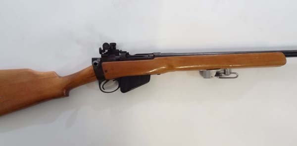 Fullbore Rifle : A 7.62 Lee Enfield bolt action rifle,: Fullbore Rifle : A 7.62 Lee Enfield bolt action rifle, 27" Parker Hale sighted barrel signed 'England Regulated by Fultons' Light Beech pistol grip stock with rubber butt pad. To include 10 shot magaz