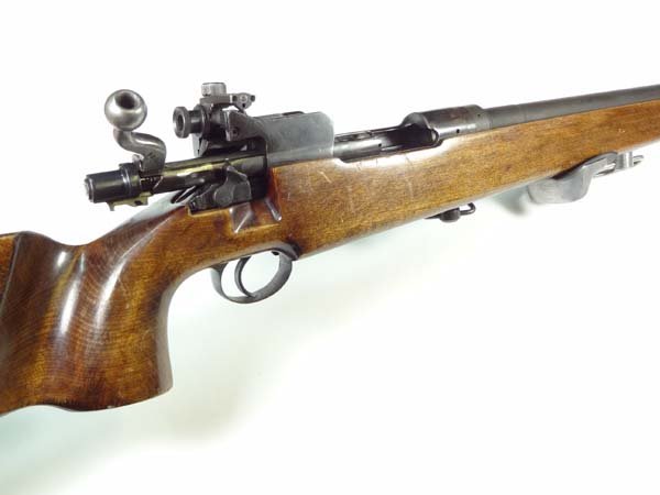 Fullbore Rifle : A 7.62 Mauser bolt-Action target: Fullbore Rifle : A 7.62 Mauser bolt-Action target rifle. 23" sighted barrel signed 'ERA Regulated by Fultons' contoured Monte Carlo stock. Serial No. 484514.