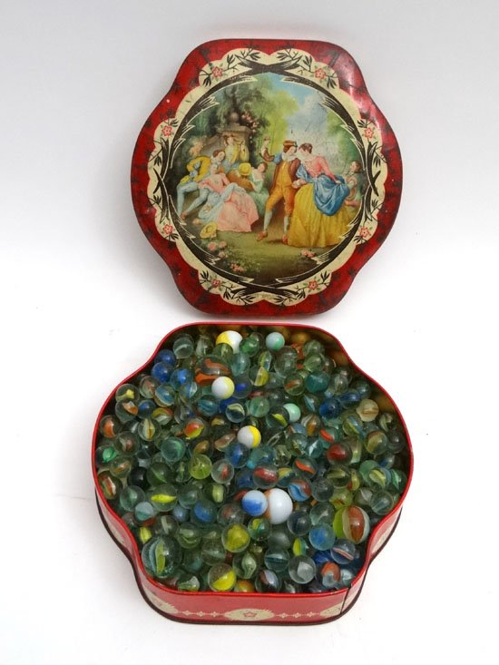 Marbles : Approx 330 glass marbles, various sizes, some: Marbles : Approx 330 glass marbles, various sizes, some with pontile scars together with 26 steel marbles