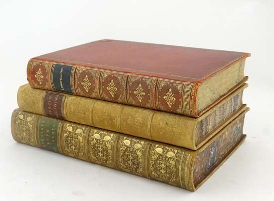 Books : Three leather bound books to include J . G .: Books : Three leather bound books to include J . G . Lockhart's ' Life of Scott ', published by Adam & Charles Black in 1851 , ' The Poetical Works of Henry Wadsworth Longfellow ' published by Bliss S