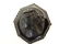 A Victorian Whitby jet brooch of octagonal form with