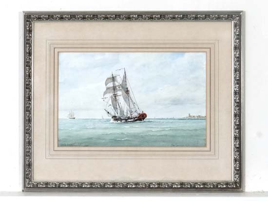 Battle of Trafalgar : A watercolour and gouache , John: Battle of Trafalgar : A watercolour and gouache , John Crawford , depicting the topsail schooner HMS Pickle (formerly HMS Sting . ) HMS Pickle was the first ship to deliver the news of Nelson's victor