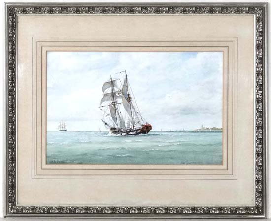 Battle of Trafalgar : A watercolour and gouache , John: Battle of Trafalgar : A watercolour and gouache , John Crawford , depicting the topsail Schooner HMS Pickle (formerly HMS Sting . ) HMS Pickle was the first ship to deliver the news of Nelson's victor