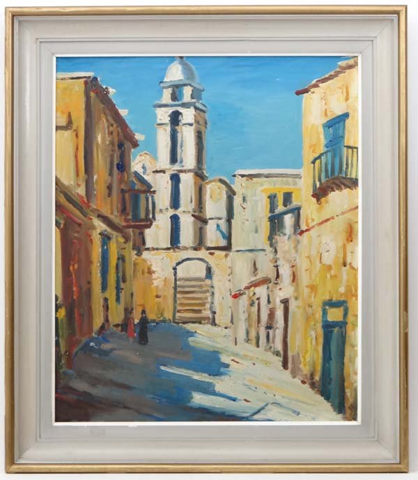 Cuthbert Killick Norman Bardsley 1969, Bishop of: Cuthbert Killick Norman Bardsley 1969, Bishop of Coventry 1956-1976, Oil on board, ' Kyrenia , Cyprus ' Ascribed verso 23 3/4 x 19 1/2" Please Note - we do not make reference to the condition of lots 