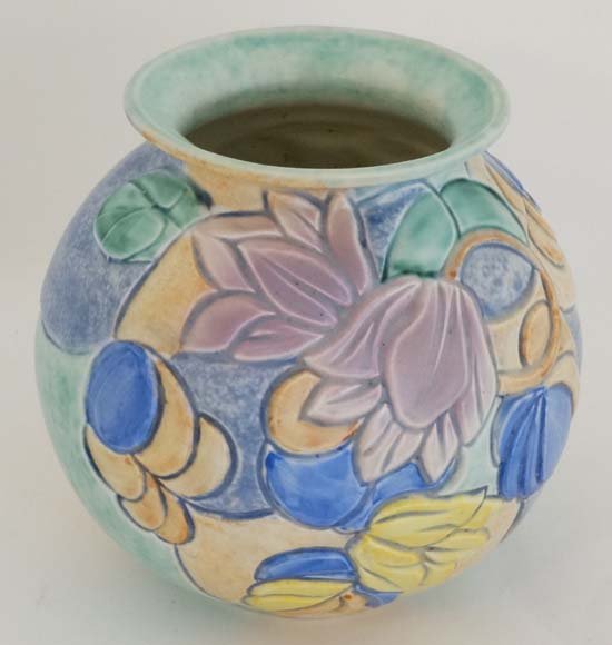 A 1930 S Art Deco Beswick Ware Globular Vase Shape Jun 06 2015