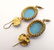 A pair of gilt metal drop earring set with Grand Tour - 2