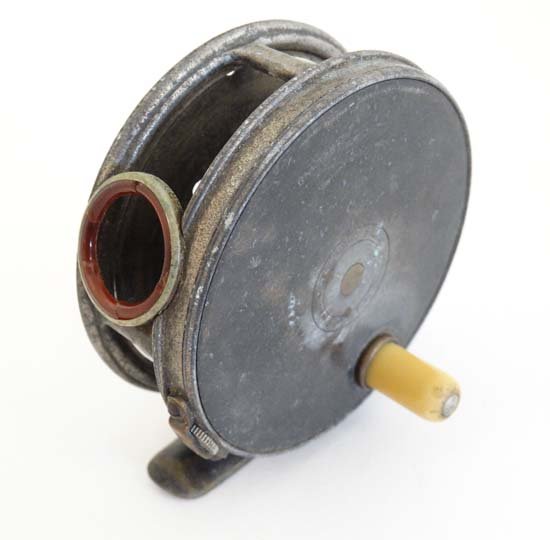 Fly Fishing : A Hardy's Alloy and brass 3'' reel with: Fly Fishing : A Hardy's Alloy and brass 3'' reel with adjustable clutch.