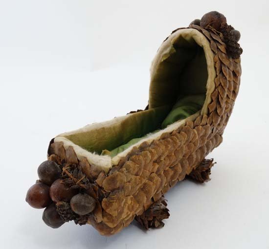 An unusual Folk Art miniature crib constructed from (1 of 6)