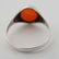 A hallmarked silver Gentleman's signet ring set with - 3