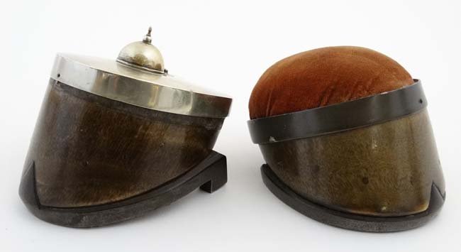 Two late Victorian pony hoof items to include desk (1 of 7)