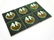 A set of six early 20thC Art Nouveau tube lined green