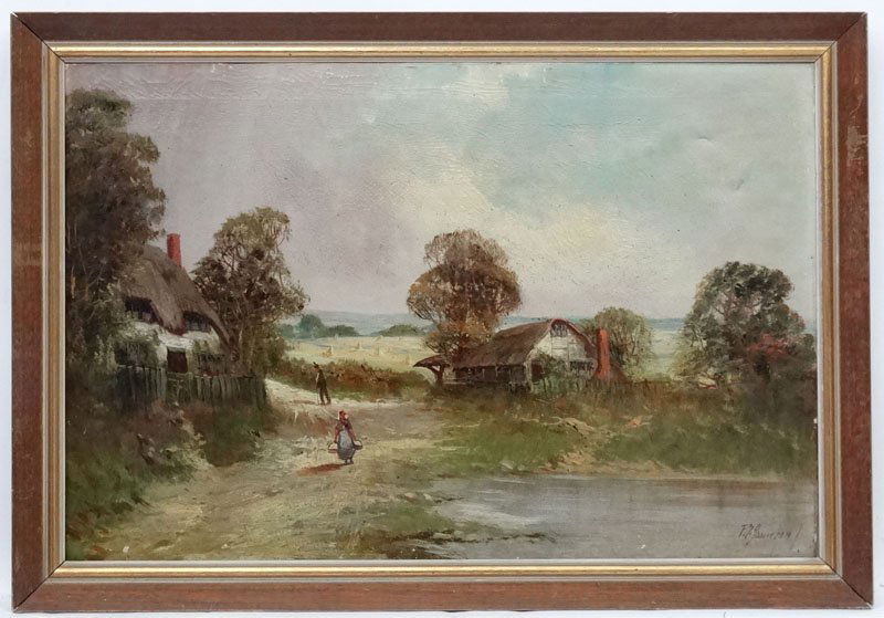 Francis E .Jamieson ( Fl 1910-1940 ), Also known as ': Francis E .Jamieson ( Fl 1910-1940 ), Also known as ' W. Richards, Arnold Pienne, Graham Williams & Phil Hips, Oil on canvas, ' Acle Village Norfolk ', Signed lower right and inscribed with title on s