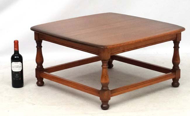 Vintage Retro : an English 1984 Ercol ( gold label ): Vintage Retro : an English 1984 Ercol ( gold label ) elm occasional / coffee table , 30 x 28'' x 15'' high.