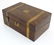 A 19thC walnut brass bound writing slope. 14'' wide - 3