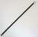 A black lacquered walking cane with horn tip and silver