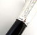 A black lacquered walking cane with horn tip and silver - 2
