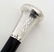A black lacquered walking cane with horn tip and silver - 3