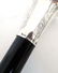 A black lacquered walking cane with horn tip and silver - 6